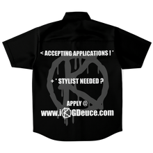 Load image into Gallery viewer, "NO STYLIST" (Button-Up Shirt) Black