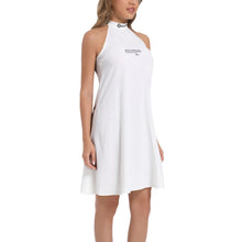 Load image into Gallery viewer, Women's (Tie Back Halter Neck Flared Dress) White