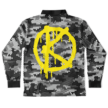 Load image into Gallery viewer, Hustle On Purpose (LongSleeve Polo Shirt) Digital Camo/Yellow