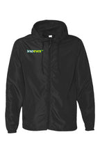 Load image into Gallery viewer, Way (Zip-Up Windbreaker Hoodie) Black