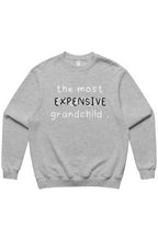 Load image into Gallery viewer, EXPENSIVE grandchild (Crewneck Sweatshirt) Athleti