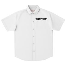 Load image into Gallery viewer, "NO STYLIST" (Button-Up Shirt) White