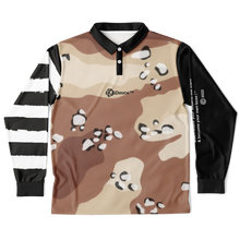 Load image into Gallery viewer, WTF (LongSleeve Polo Shirt) Desert Camo/Black/White