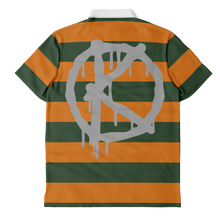 Load image into Gallery viewer, Focused (Polo Shirt) White/Orange/Green