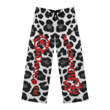 Load image into Gallery viewer, Vertical Mirror Leopard (Pajama Pants) Black/White