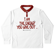 Load image into Gallery viewer, ENERGŸ (LongSleeve Polo Shirt) White/Red