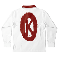 Load image into Gallery viewer, ENERGŸ (LongSleeve Polo Shirt) White/Red
