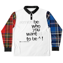Load image into Gallery viewer, BWYWTB (LongSleeve Polo Shirt) Black/White/Red & Blue Plaid