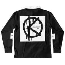 Load image into Gallery viewer, Block (LongSleeve Polo Shirt) Black/White