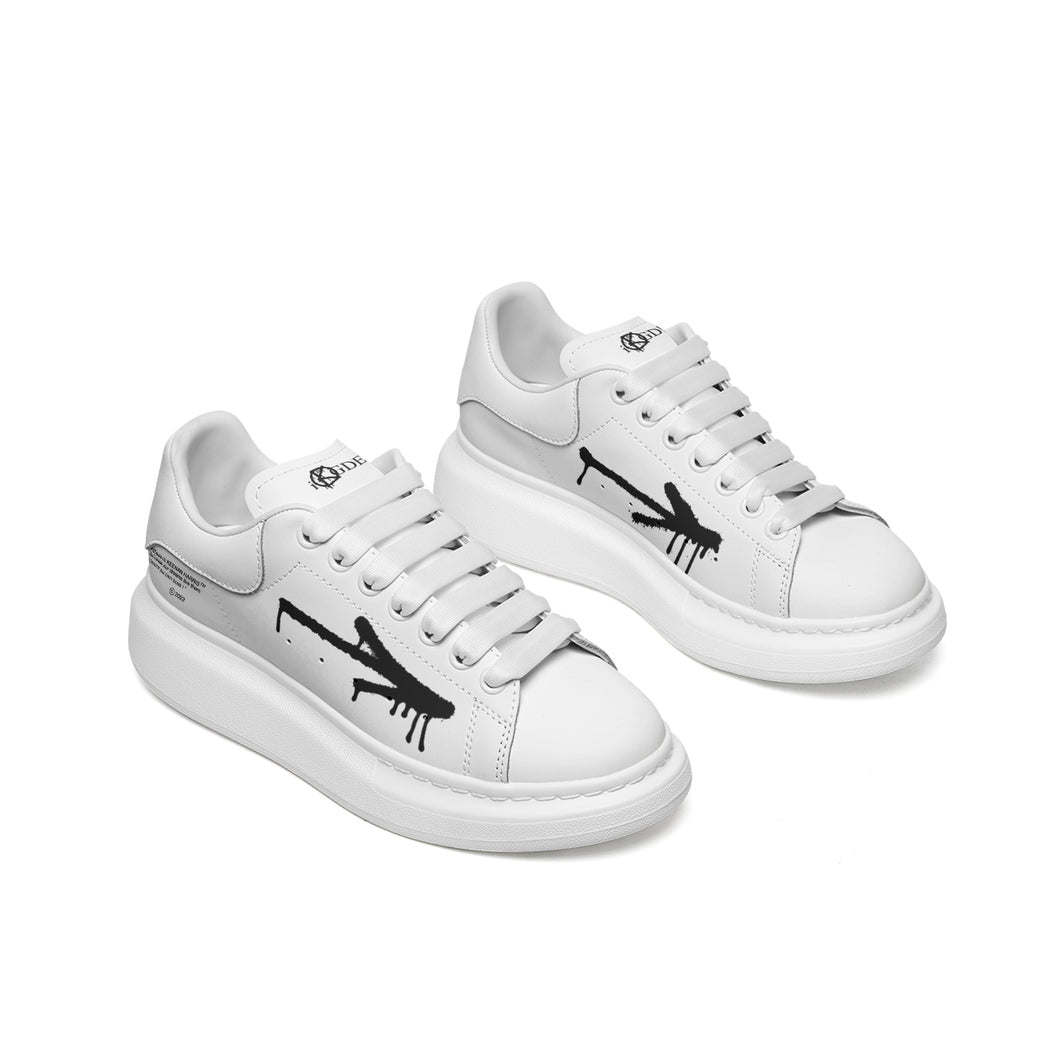 Low-Top (Oversized Leather Sneakers) White