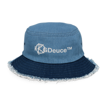 Load image into Gallery viewer, Distressed Denim (Bucket Hat)