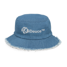 Load image into Gallery viewer, Distressed Denim (Bucket Hat)
