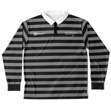 Load image into Gallery viewer, Stripe (LongSleeve Polo Shirt) Black/Grey