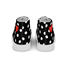 Load image into Gallery viewer, Polka Dotted (High-Top Canvas Shoes) Black