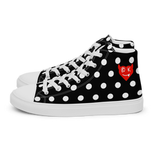 Load image into Gallery viewer, Polka Dotted (High-Top Canvas Shoes) Black