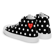 Load image into Gallery viewer, Polka Dotted (High-Top Canvas Shoes) Black