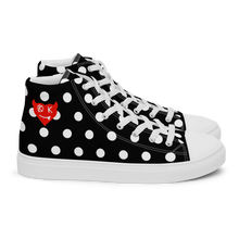 Load image into Gallery viewer, Polka Dotted (High-Top Canvas Shoes) Black