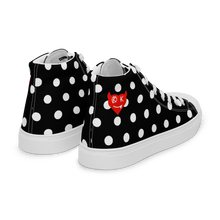 Load image into Gallery viewer, Polka Dotted (High-Top Canvas Shoes) Black