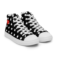 Load image into Gallery viewer, Polka Dotted (High-Top Canvas Shoes) Black