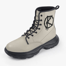 Load image into Gallery viewer, Abstract Chunky Boots (Off-White)