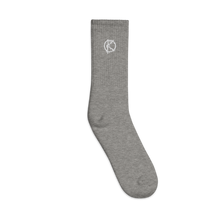 Load image into Gallery viewer, Logo Embroidered (Crew Socks) White