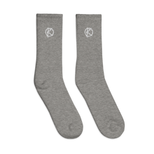 Load image into Gallery viewer, Logo Embroidered (Crew Socks) White