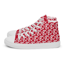 Load image into Gallery viewer, "VAMP" Monogram Logo (High-Top Canvas Shoes) Red