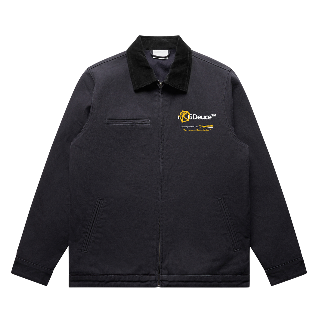 Mart (Canvas Cord Collar Jacket) Ink Blue