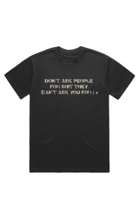 DON'T ASK PEOPLE ! * (T-Shirt) Black