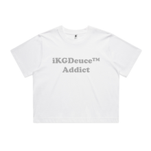 Load image into Gallery viewer, Women&#39;s Addict (Cropped Tee) White
