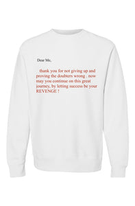 Dear Me, (Crewneck Sweatshirt) White