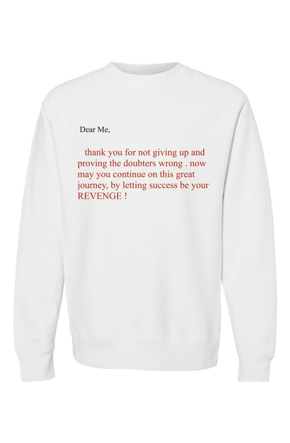 Dear Me, (Crewneck Sweatshirt) White