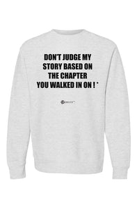 Don't Judge (Crewneck Sweatshirt) Grey Heather