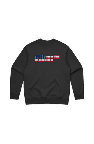 USA (Crewneck Sweatshirt) Black