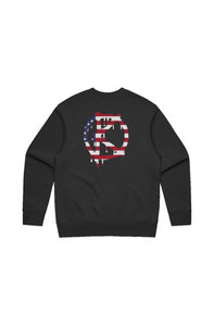 USA (Crewneck Sweatshirt) Black