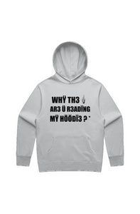 Why You Reading (Hoodie) White Heather