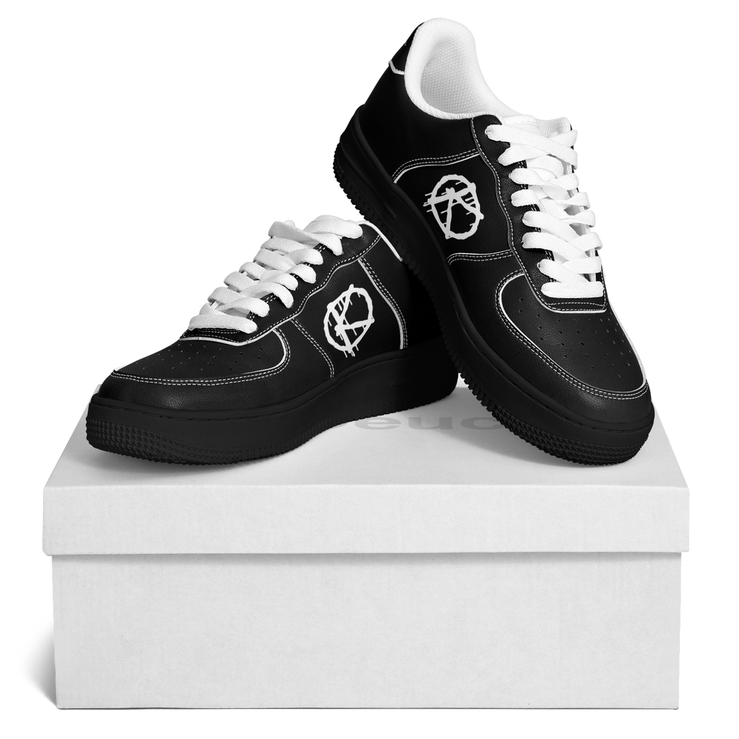 Low-Top (Leather Sneakers) Black/White