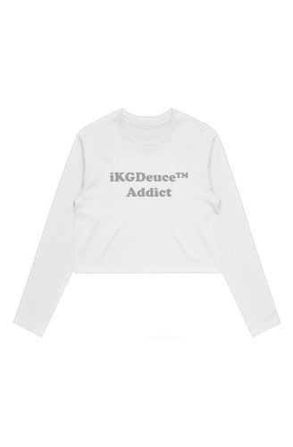 Women's Addict (Cropped LongSleeve Tee) White