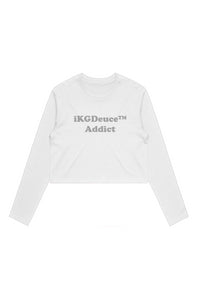 Women's Addict (Cropped LongSleeve Tee) White