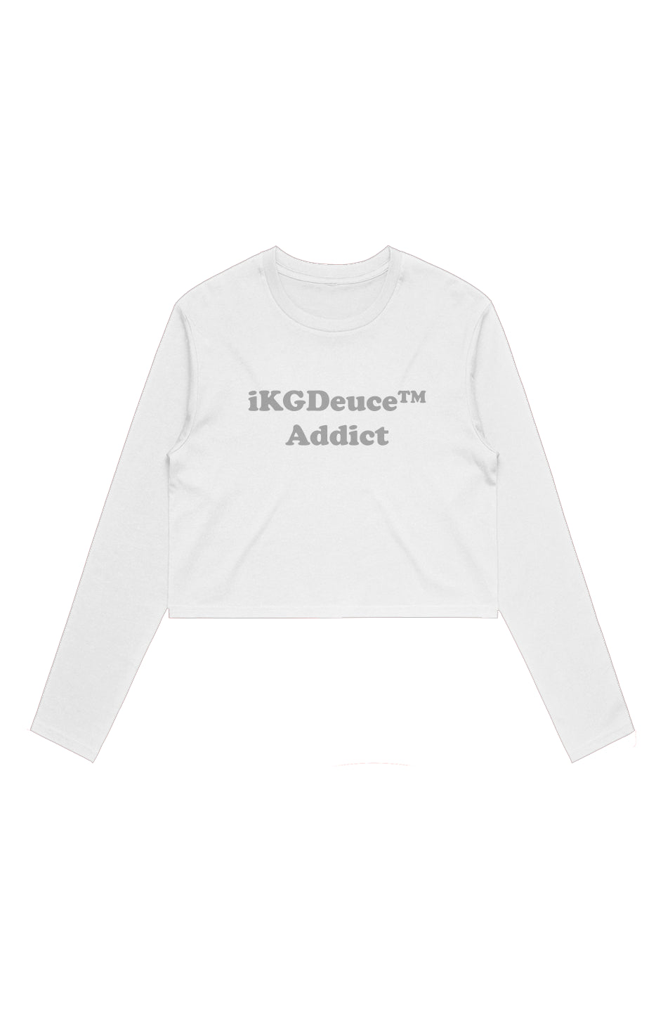 Women's Addict (Cropped LongSleeve Tee) White