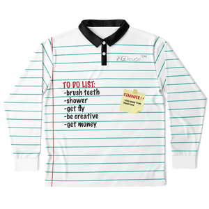 TO DO LIST/REMINDER (LongSleeve Polo Shirt) Notebook Paper