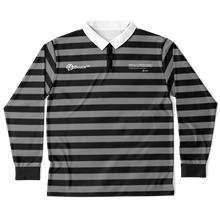 Load image into Gallery viewer, Stripe (LongSleeve Polo Shirt) Black/Grey
