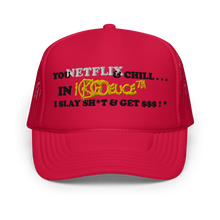 Load image into Gallery viewer, Slay Shit &amp; Get Money ! * (Trucker Hat) Red
