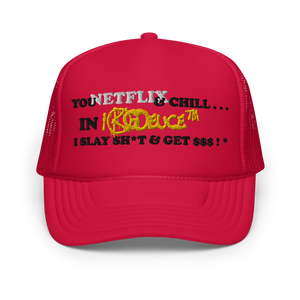 Slay Shit & Get Money ! * (Trucker Hat) Red