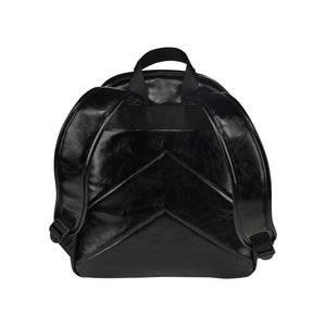 (Leather Backpack) Black