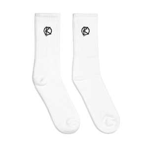 Logo Embroidered (Crew Socks) Black