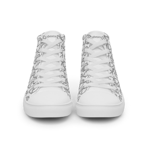 "VAMP" Monogram Logo (High-Top Canvas Shoes) White