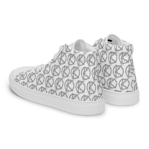 "VAMP" Monogram Logo (High-Top Canvas Shoes) White