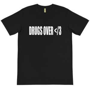 DRUGS OVER LUV (T-Shirt) Black